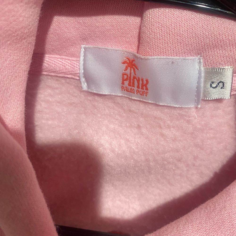 Pink Palm Puff Women's Sweater - Soft Pink